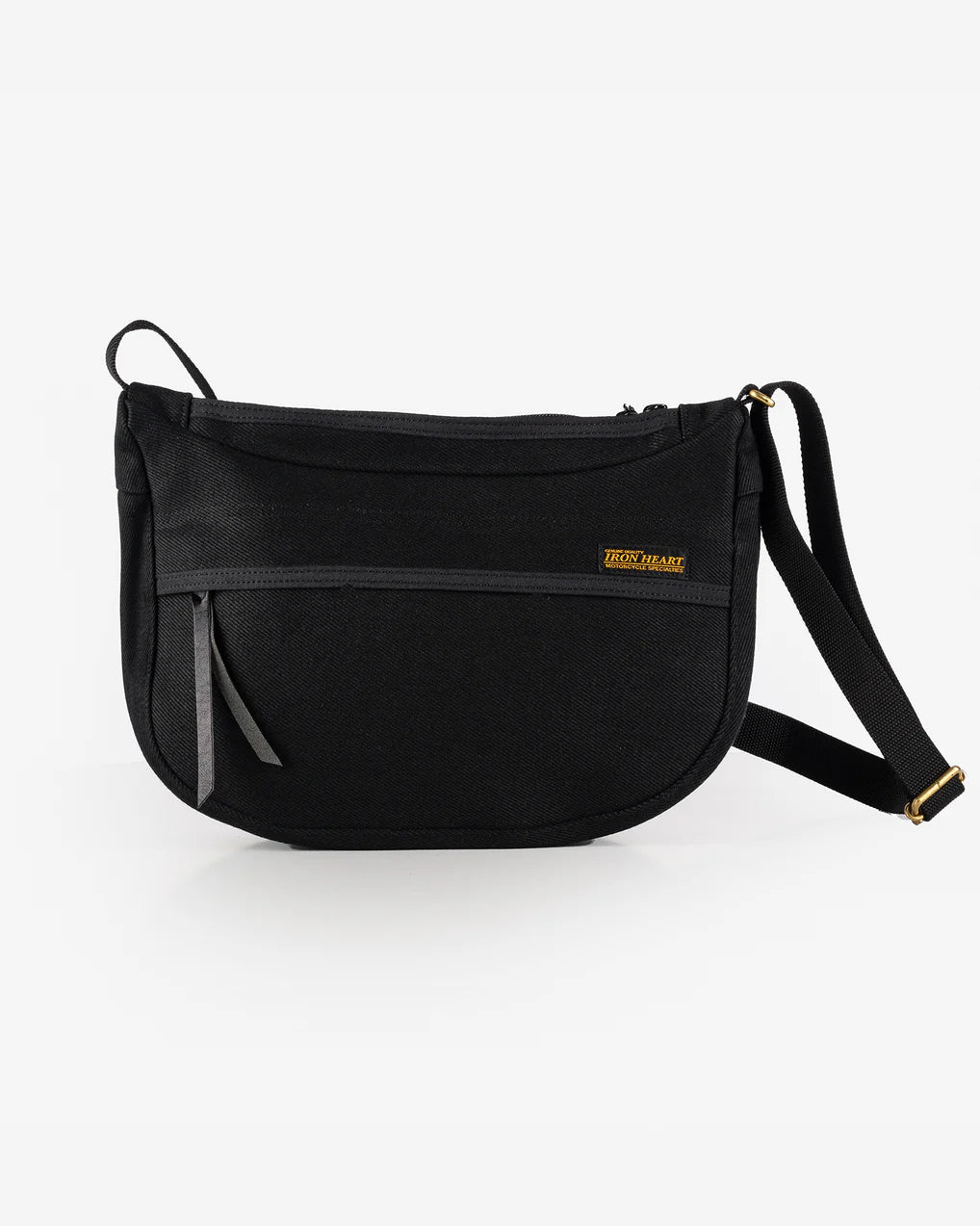 Iron Heart IHE-19-BLK 21oz Denim Small Shoulder Bag - Black
