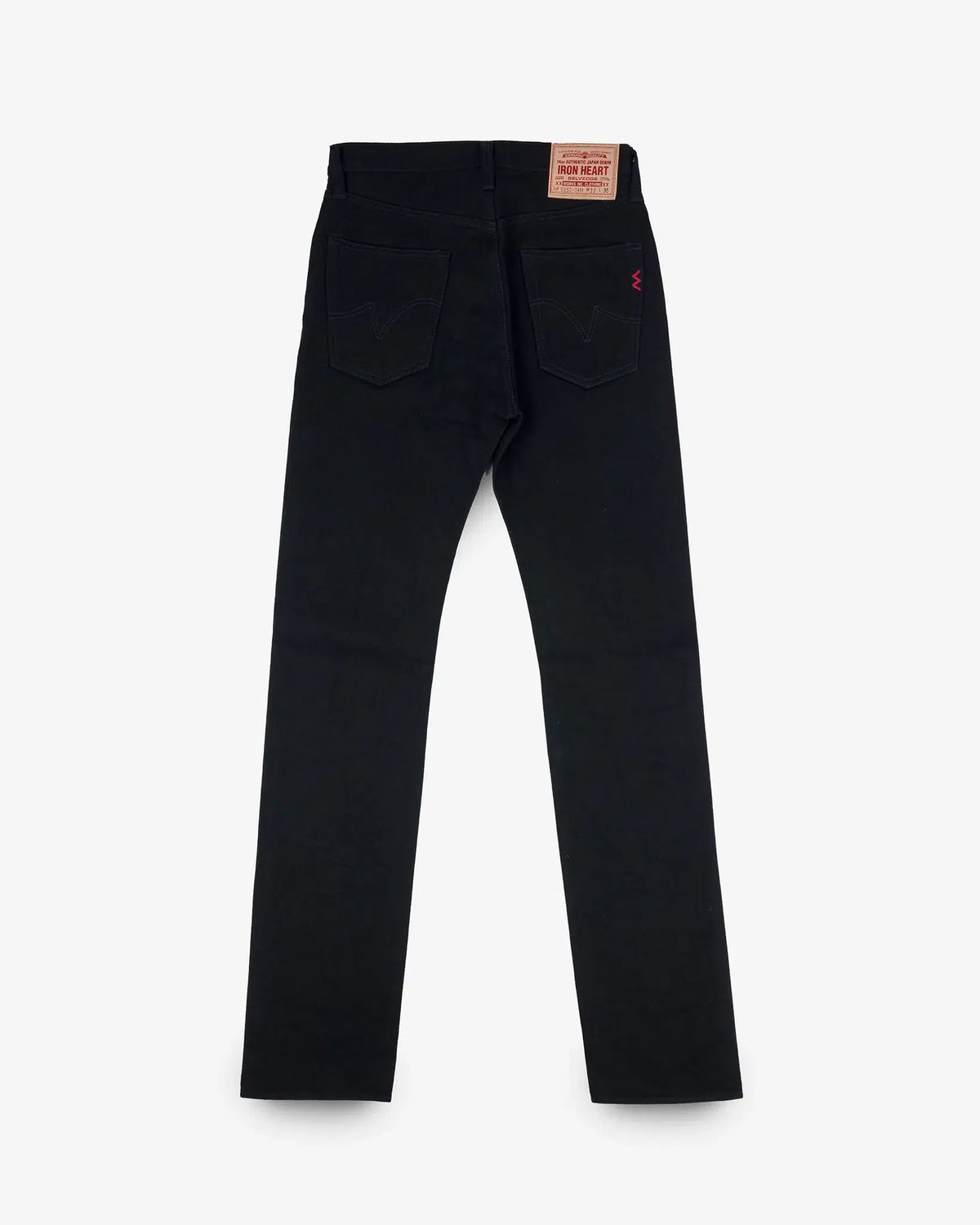 Iron Heart IH-666S-142BB 14oz Selvedge Denim Slim Straight Cut - Black/Black