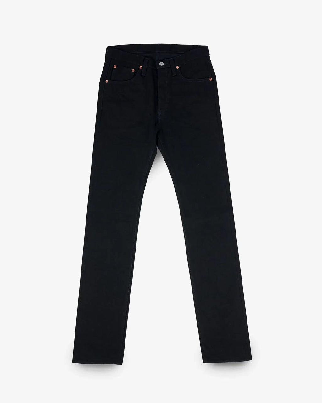 Iron Heart IH-666S-142BB 14oz Selvedge Denim Slim Straight Cut - Black/Black
