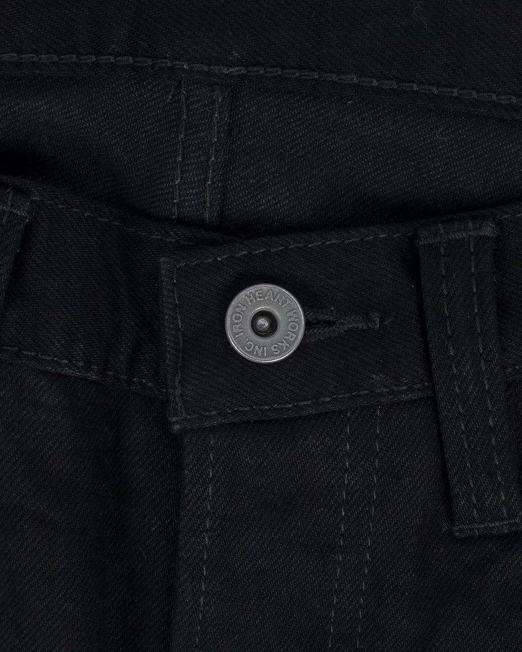 Iron Heart IH-666S-142BB 14oz Selvedge Denim Slim Straight Cut - Black/Black