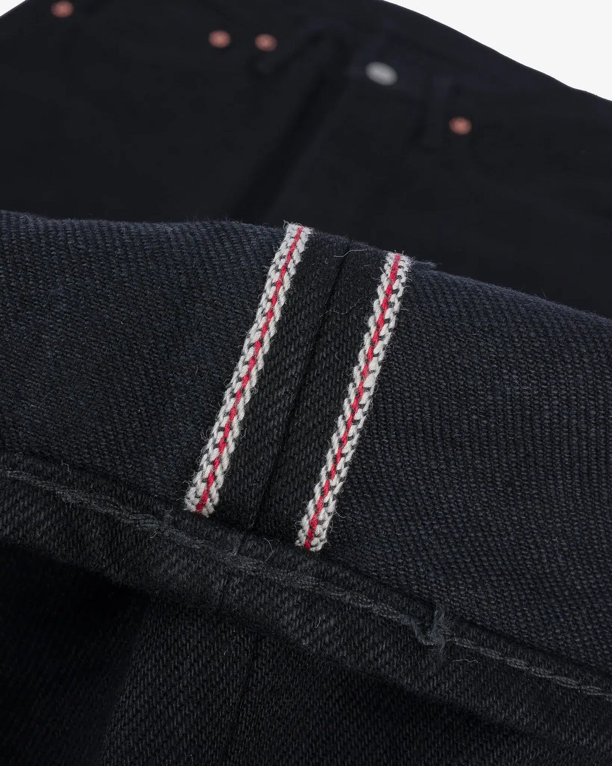 Iron Heart IH-666S-142BB 14oz Selvedge Denim Slim Straight Cut - Black/Black