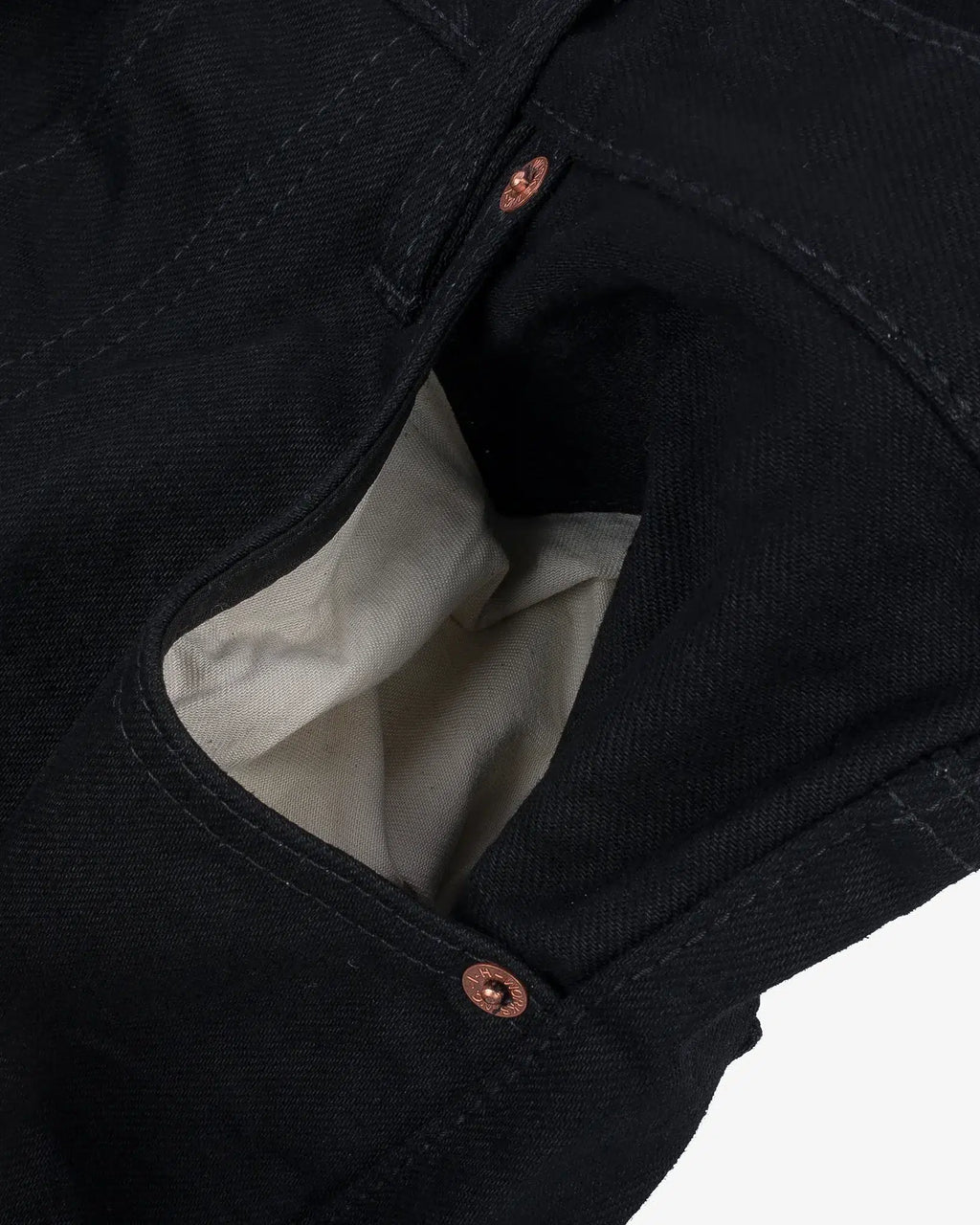 Iron Heart IH-666S-142BB 14oz Selvedge Denim Slim Straight Cut - Black/Black