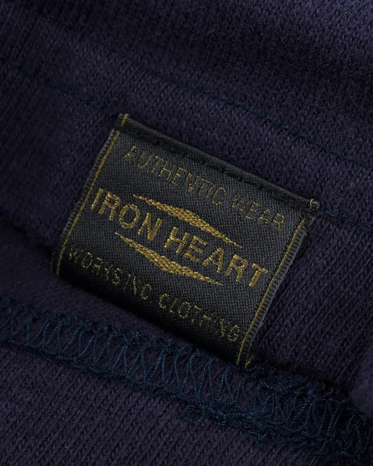 Iron Heart IHT-1610-NAV 6.5oz Loopwheel Crew Neck T-Shirt With Longer Body