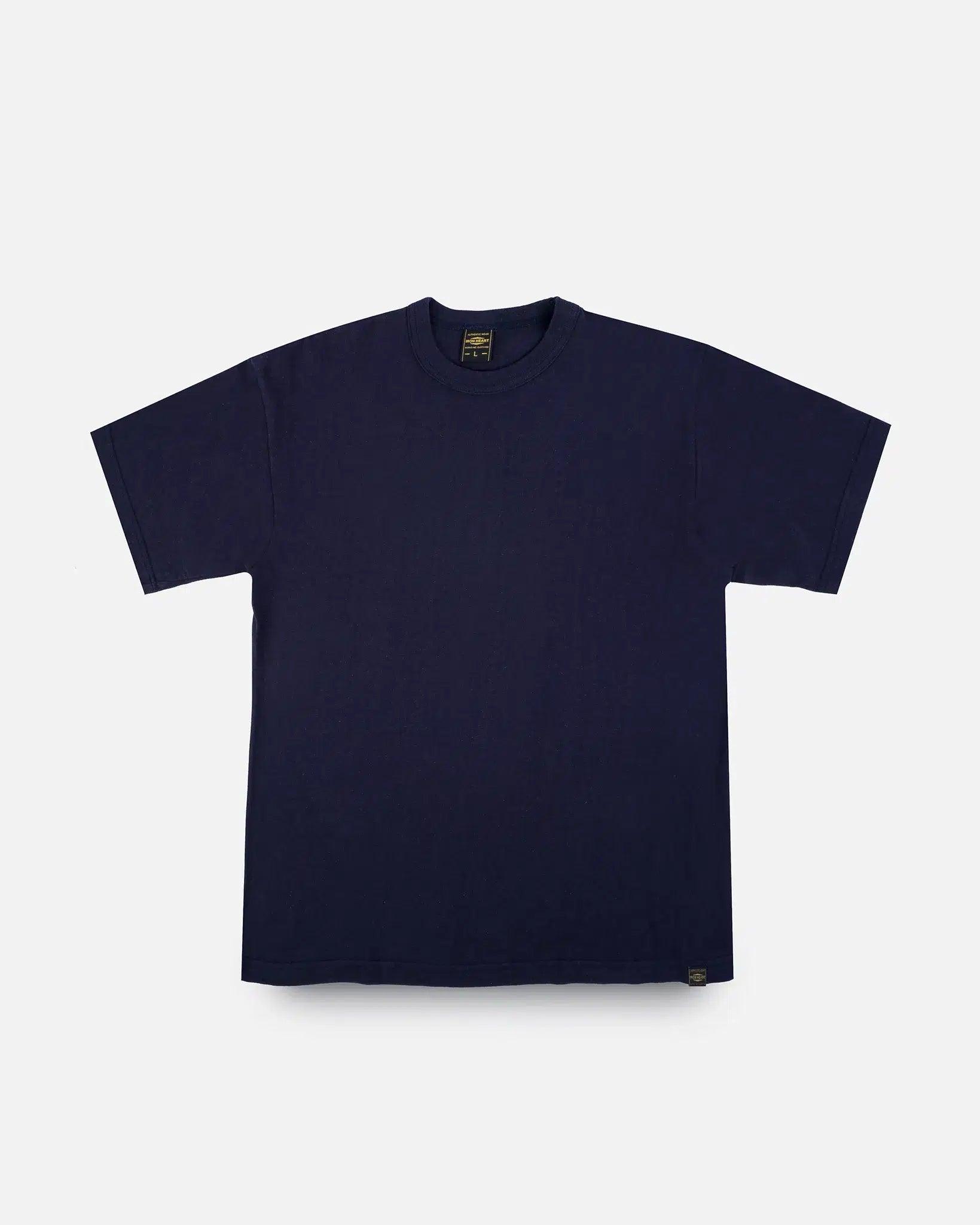 Iron Heart IHT-1610-NAV 6.5oz Loopwheel Crew Neck T-Shirt With Longer Body