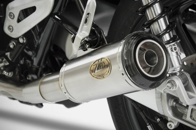 Pô Zard Slip-On Inox + Carbon End Cap - Speed Twin 1200/Thruxton R/RS