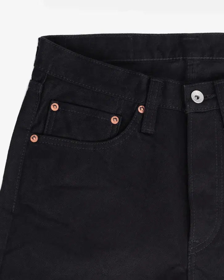 Iron Heart IH-555S-142BB 14oz Selvedge Denim Super Slim Cut - Black/Black