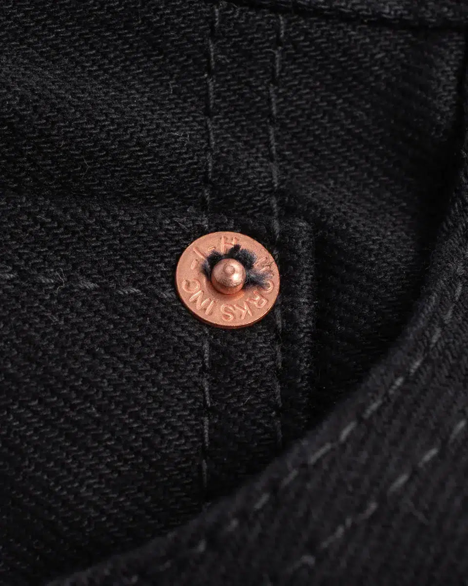 Iron Heart IH-555S-142BB 14oz Selvedge Denim Super Slim Cut - Black/Black