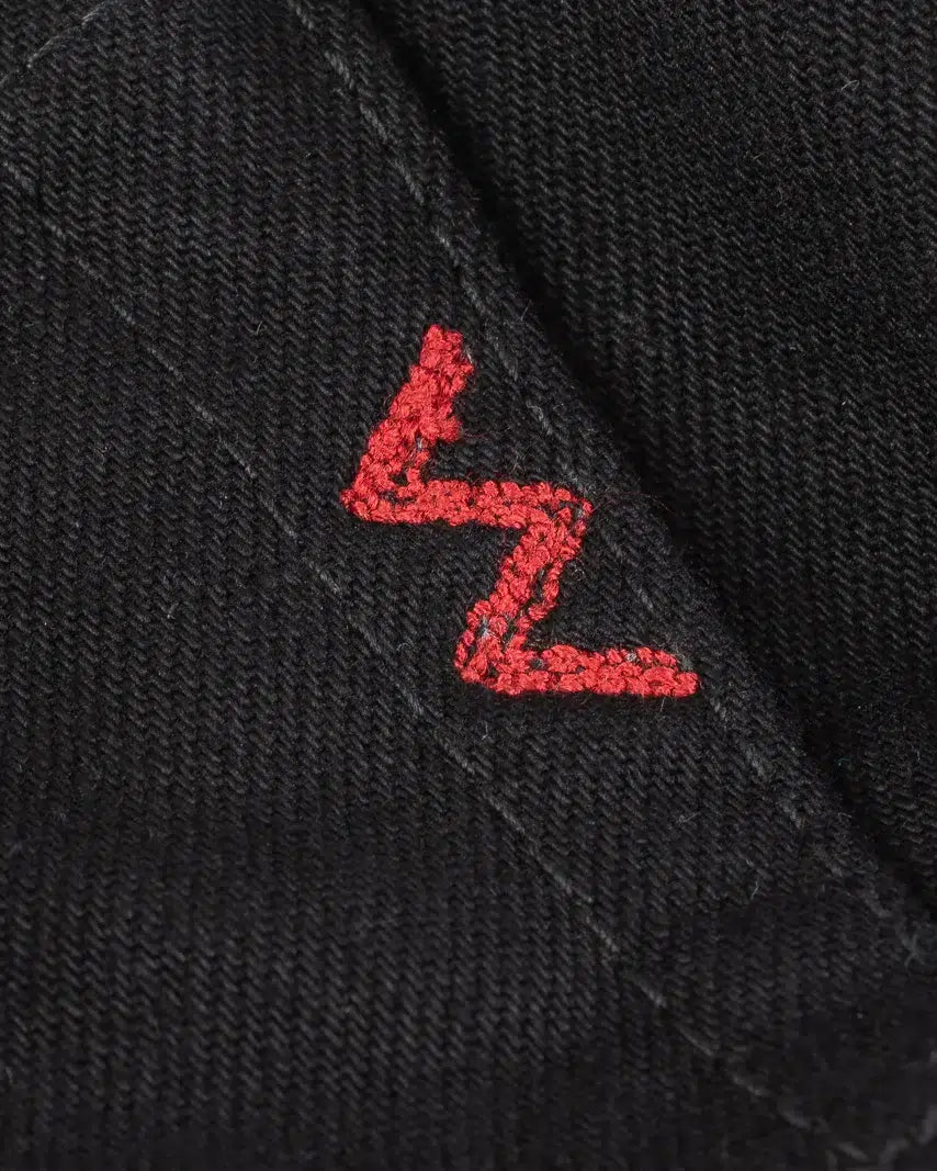 Iron Heart IH-555S-142BB 14oz Selvedge Denim Super Slim Cut - Black/Black