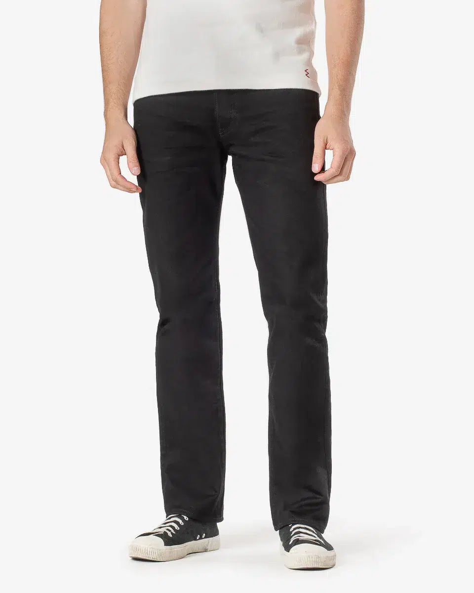 Iron Heart IH-666S-142BB 14oz Selvedge Denim Slim Straight Cut - Black/Black