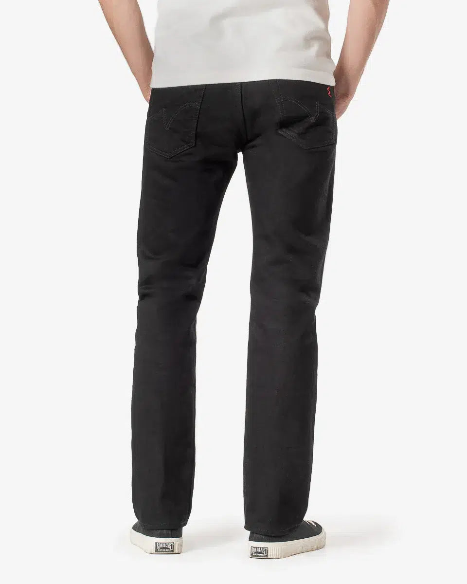 Iron Heart IH-666S-142BB 14oz Selvedge Denim Slim Straight Cut - Black/Black