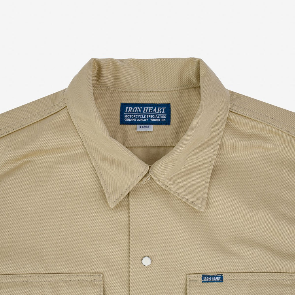 Iron Heart IHSH-383-BEI-NP 9oz T/C Mechanic Shirt (No Print)