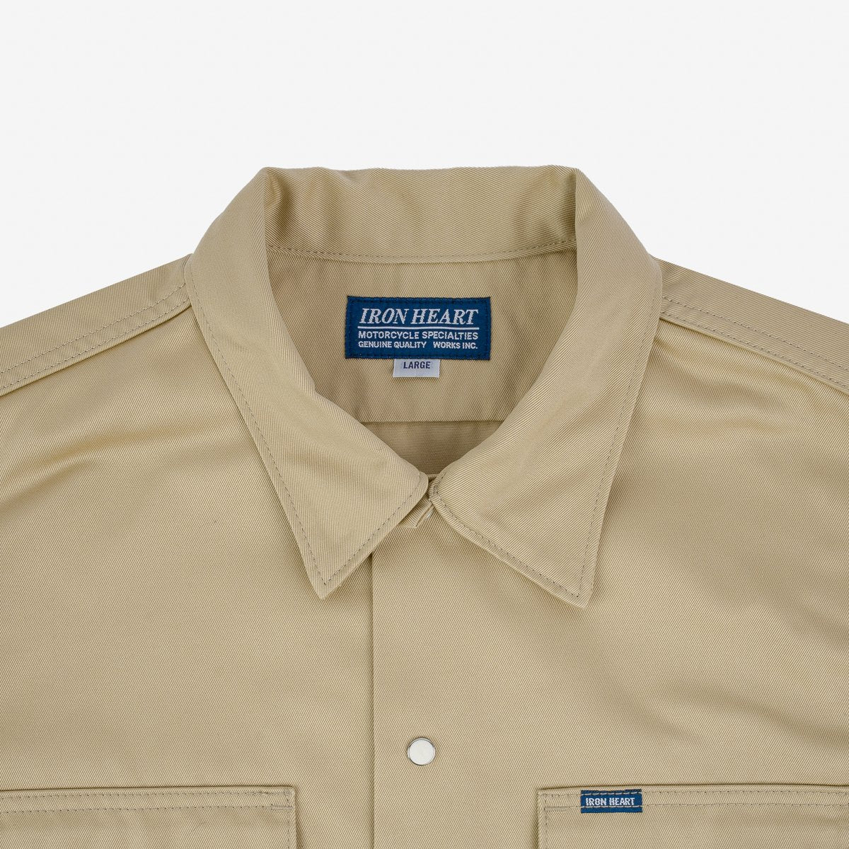 Iron Heart IHSH-383-BEI-NP 9oz T/C Mechanic Shirt (No Print)