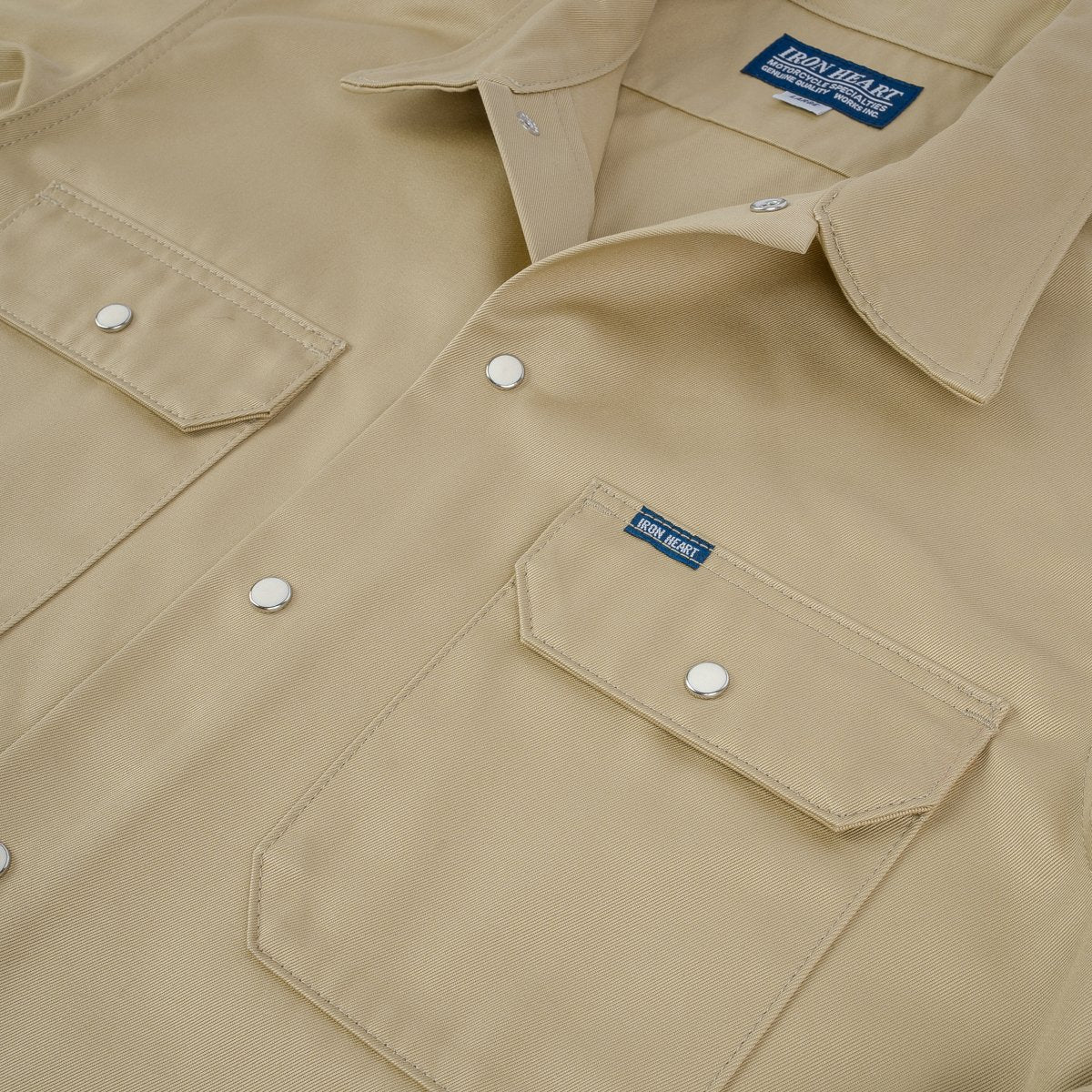 Iron Heart IHSH-383-BEI-NP 9oz T/C Mechanic Shirt (No Print)
