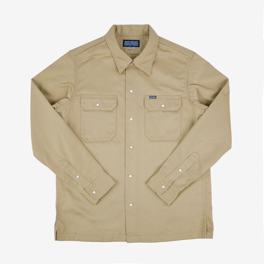 Iron Heart IHSH-383-BEI-NP 9oz T/C Mechanic Shirt (No Print)