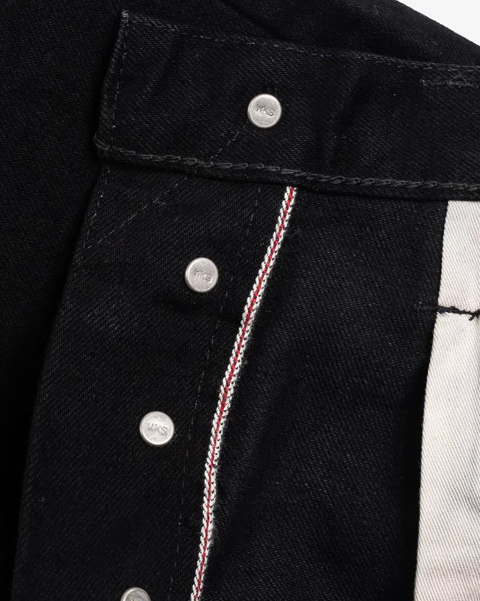 Iron Heart IH-555S-142BB 14oz Selvedge Denim Super Slim Cut - Black/Black