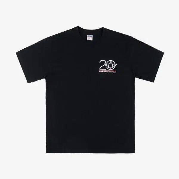 Iron Heart IHPT-ANNY20 7.5oz Printed "20th Anniversary" Loopwheel Crew Neck T-Shirt