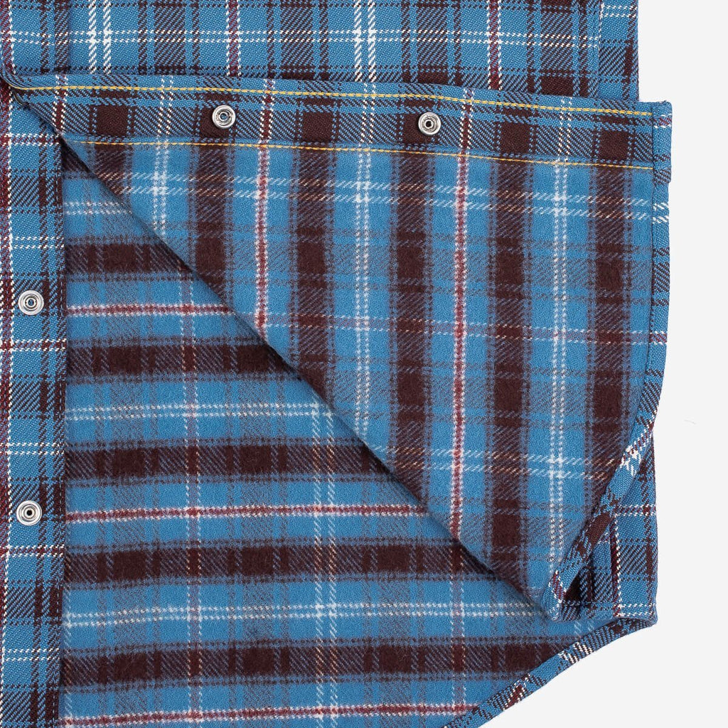Iron Heart IHSH-333-WESTERN (FW22) Ultra Heavy Flannel Blanket Check Western Shirt