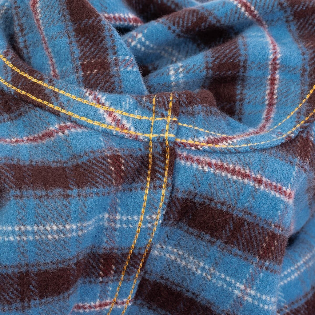 Iron Heart IHSH-333-WESTERN (FW22) Ultra Heavy Flannel Blanket Check Western Shirt