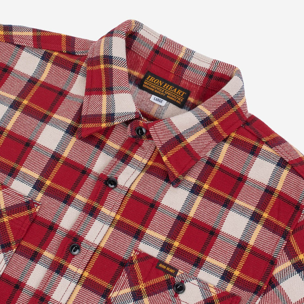 Iron Heart IHSH-334-WORK (FW22) Ultra Heavy Flannel Classic Check Work Shirt