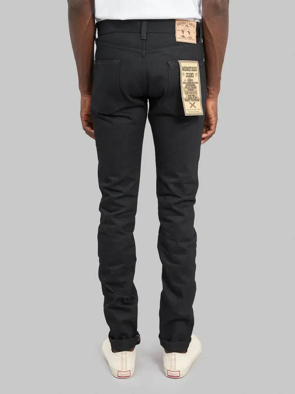 Momotaro 0306-B 15.7oz Black Selvedge Denim - Tight Tapered Fit