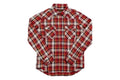 Iron Heart IHSH-340-RED Ultra Heavy Flannel Classic Check Western Shirt