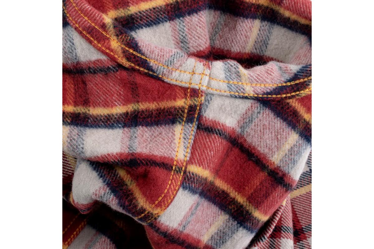 Iron Heart IHSH-340-RED Ultra Heavy Flannel Classic Check Western Shirt