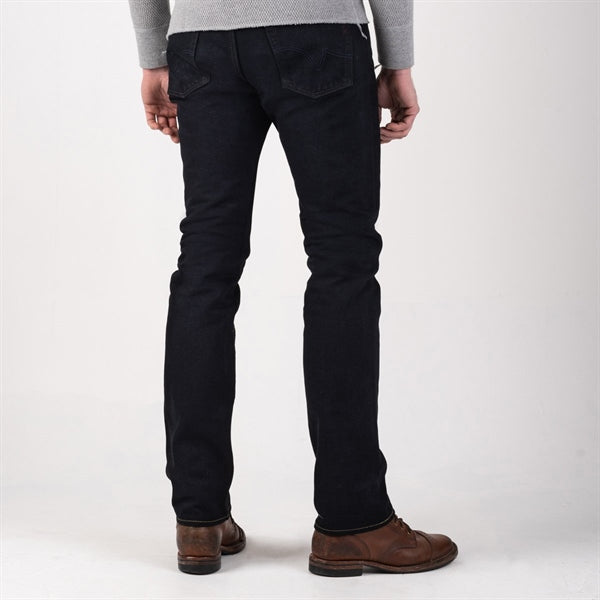 Iron Heart IH-555S-21od 21oz Selvedge Denim Super Slim Cut Jeans - Indigo Overdyed Black