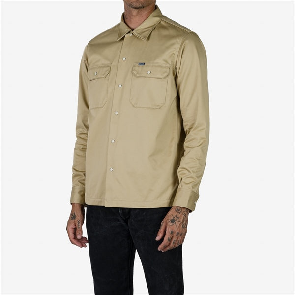 Iron Heart IHSH-383-BRN-BEI-NP (SS24) 9oz T/C Mechanic Shirt-(No Print)