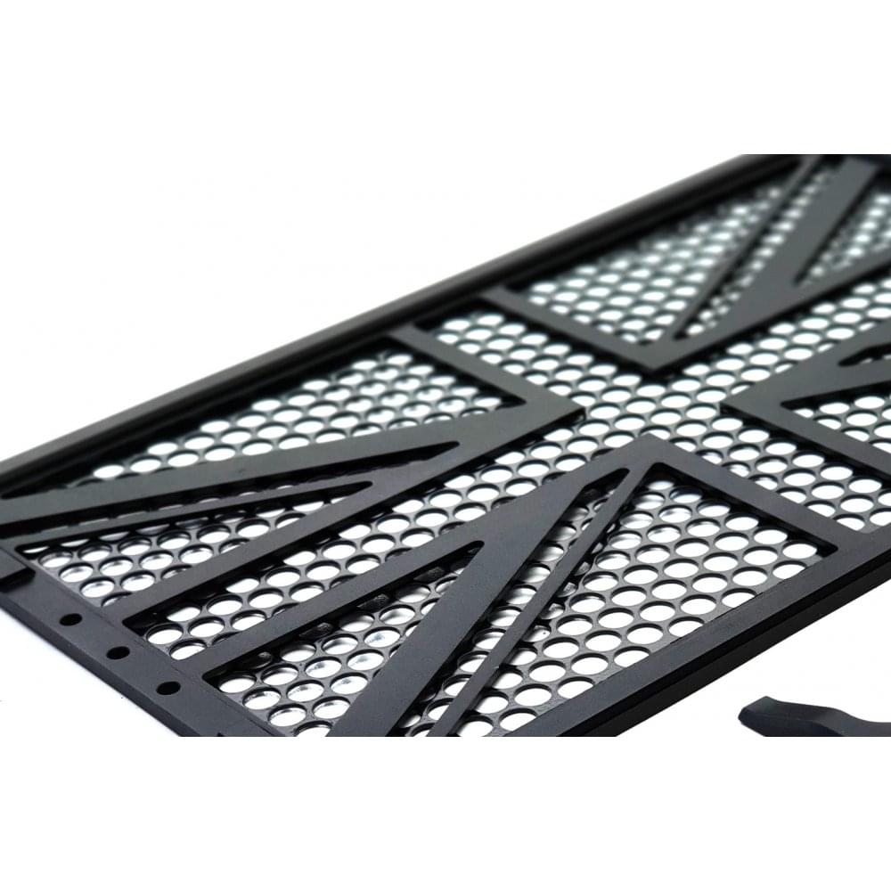 Motone Union Jack Radiator Guard - Black - KNS002