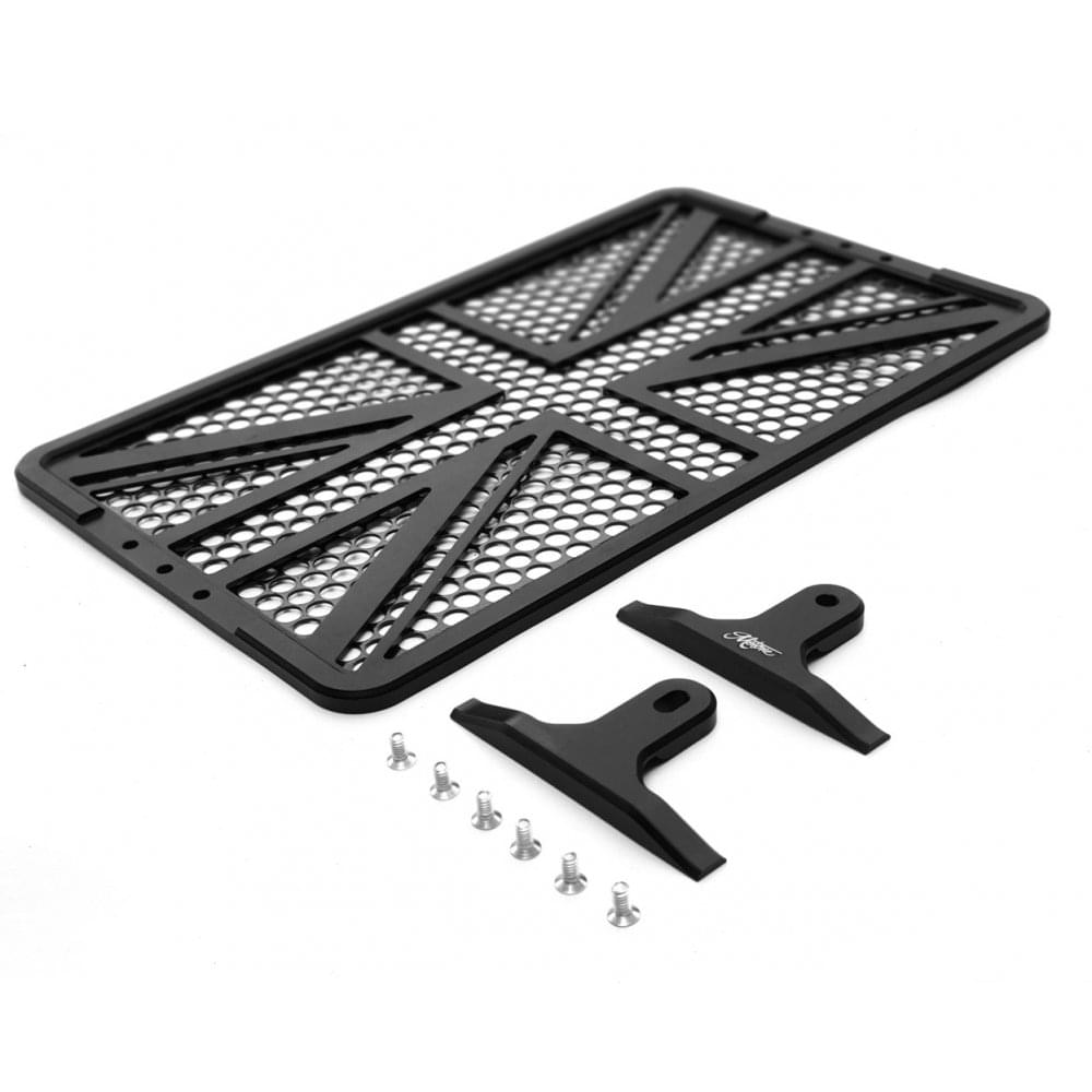 Motone Union Jack Radiator Guard - Black - KNS002