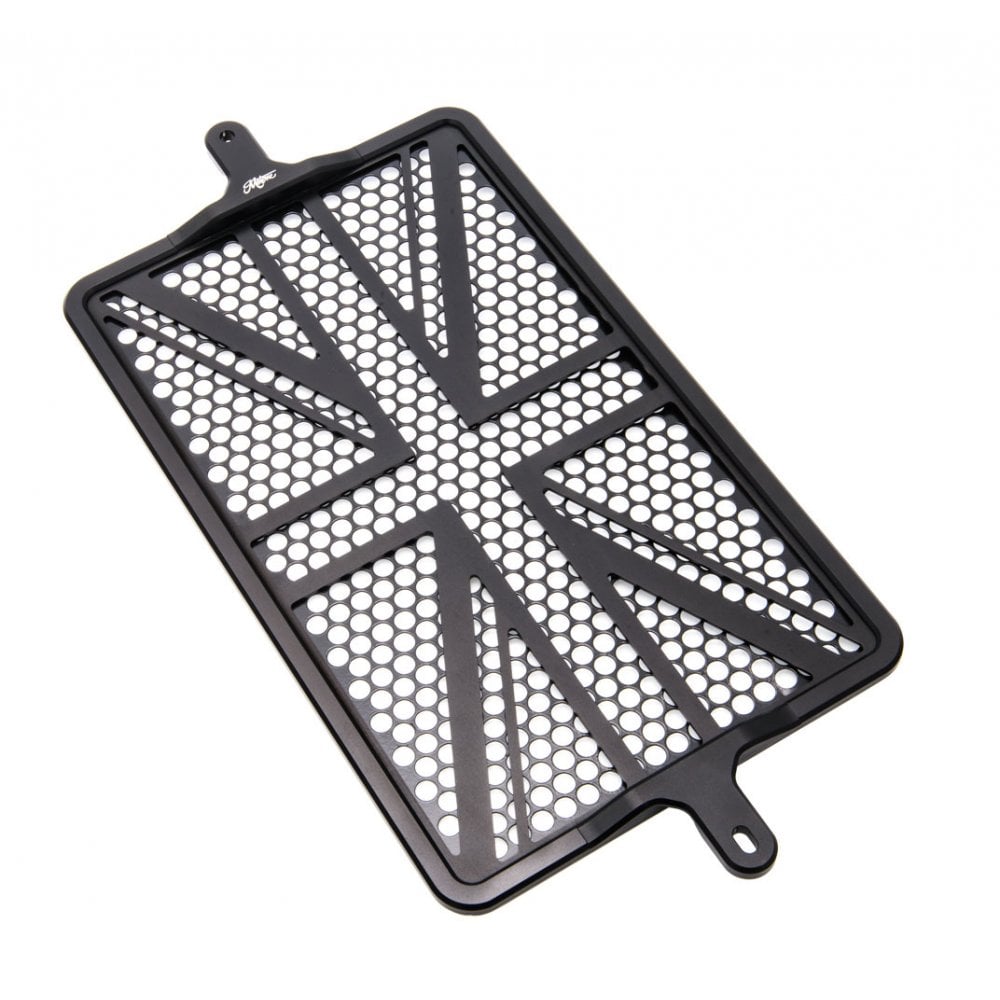 Motone Union Jack Radiator Guard - Black - KNS002
