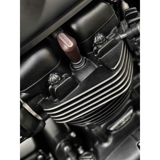 Motone Cylinder Head Bolt Caps - Black - MMU085