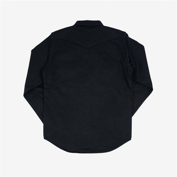 Iron Heart IHSH-361-BLK 16oz Selvedge Denim Western Shirt - Superblack (Fades To Grey)
