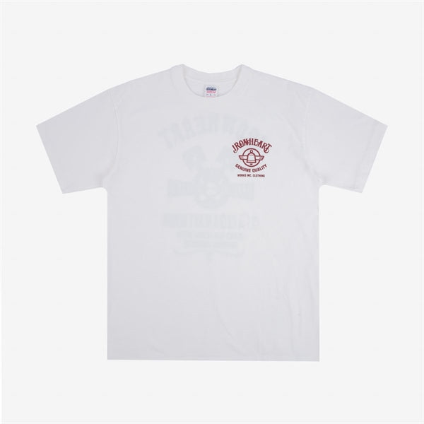 Iron Heart IHT-2403 7.5oz Printed Loopwheel Crew Neck T-Shirt