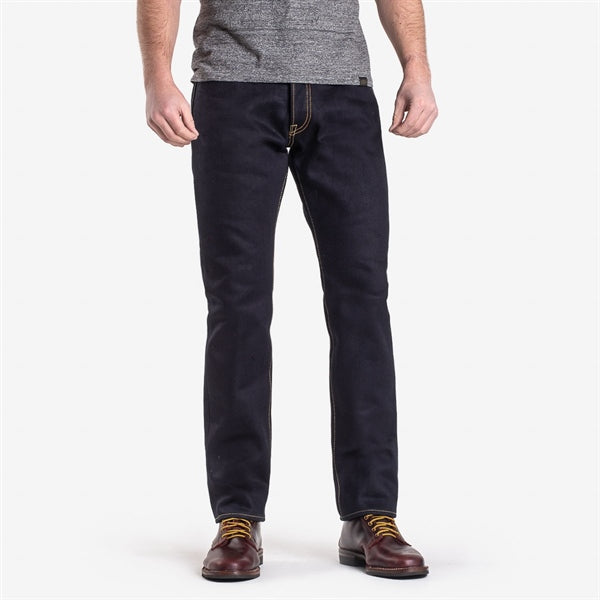 Iron Heart IH-888-XHSib 25oz Selvedge Denim Medium/High Rise Tapered Cut Jeans - Indigo/Black