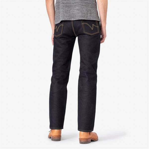Iron Heart IH-666-XHSib 25oz Selvedge Denim Slim Straight Cut Jeans - Indigo/Black