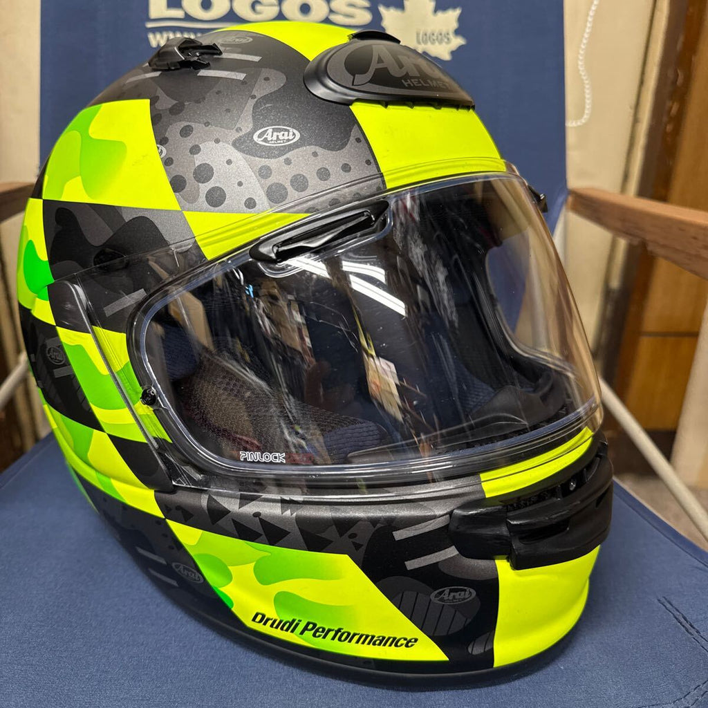 ARAI ASTRO- GX CHECKER YELLOW