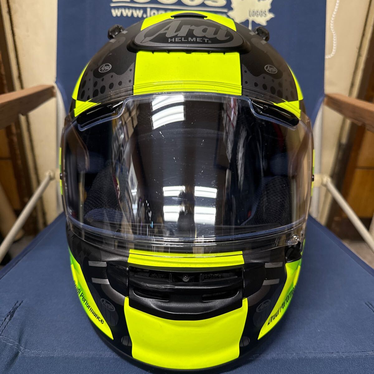 ARAI ASTRO- GX CHECKER YELLOW