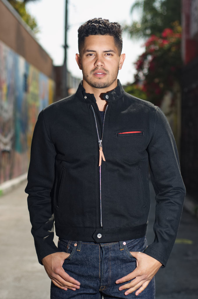 Iron Heart IH-9527J Superblack Non-Fade 21oz Denim Rider's Jacket