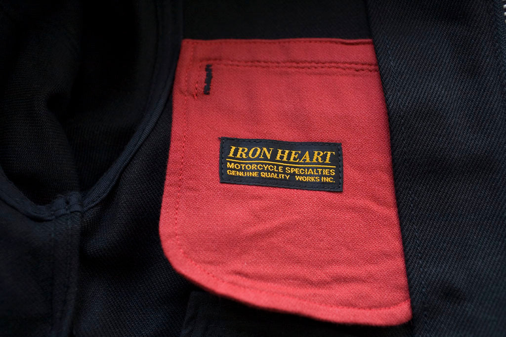 Iron Heart IH-9527J Superblack Non-Fade 21oz Denim Rider's Jacket