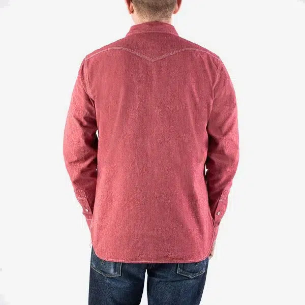 Iron Heart IHSH-289 Mock Twist Selvedge Chambray Western Shirt