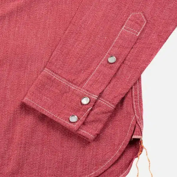 Iron Heart IHSH-289 Mock Twist Selvedge Chambray Western Shirt