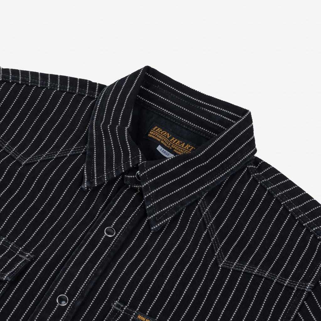 Iron Heart IHSH-62-BLK 12oz Wabash Western Shirt