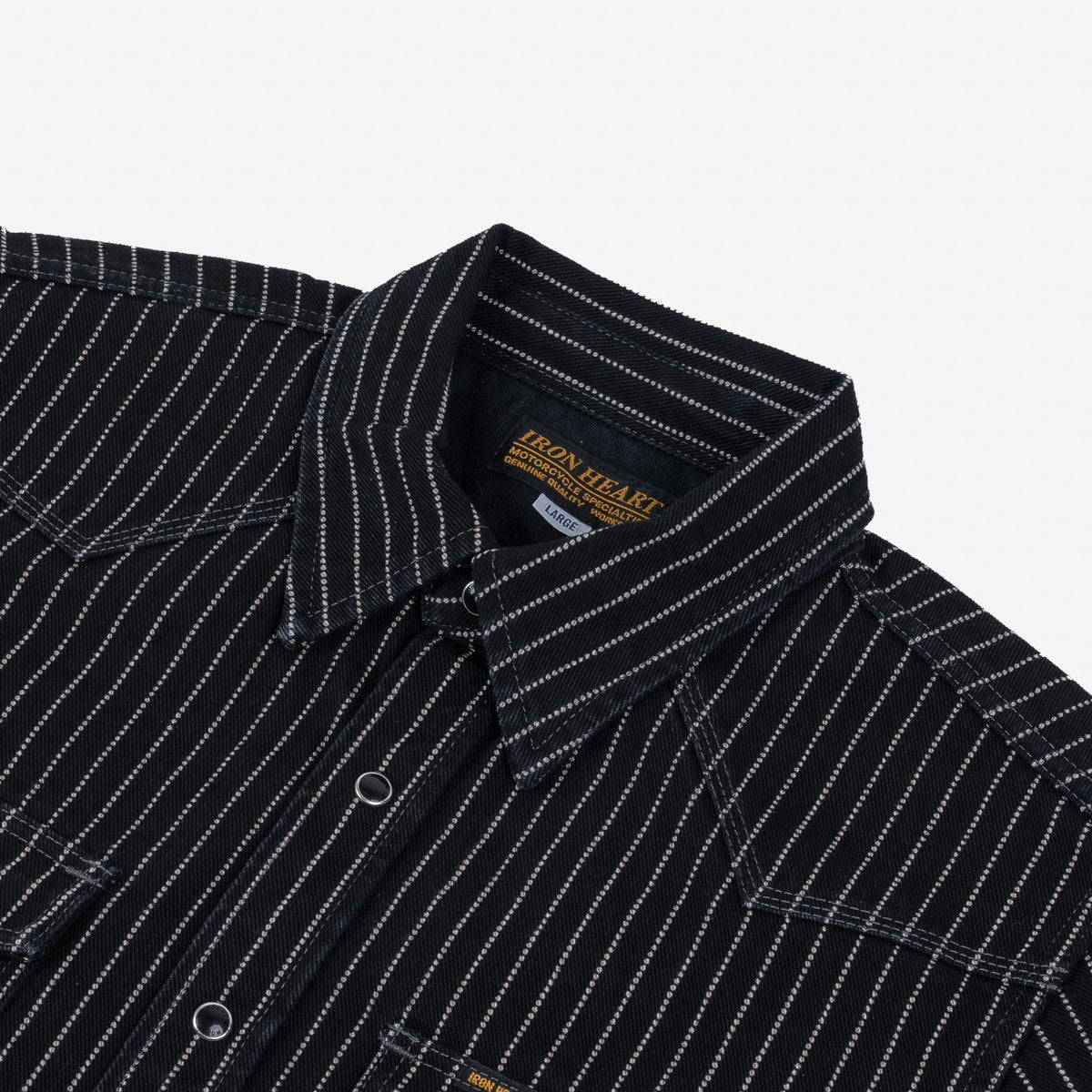 Iron Heart IHSH-62-BLK 12oz Wabash Western Shirt
