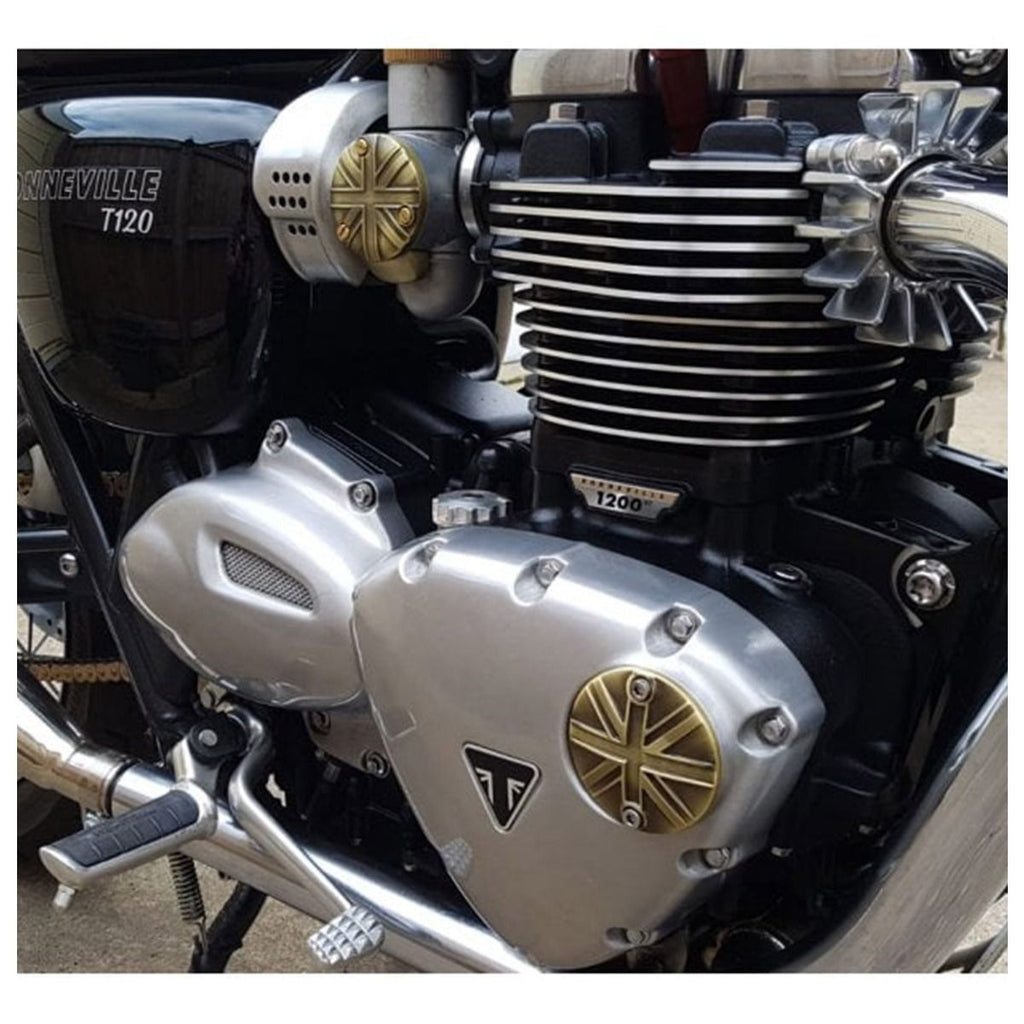 Nắp Lốc Máy Motone Union Jack – Brass Finish - MMU023