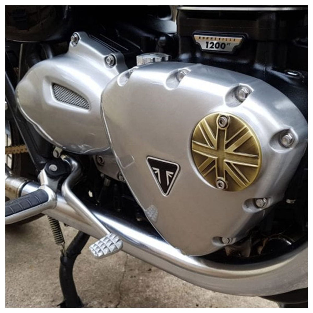 Nắp Lốc Máy Motone Union Jack – Brass Finish - MMU023