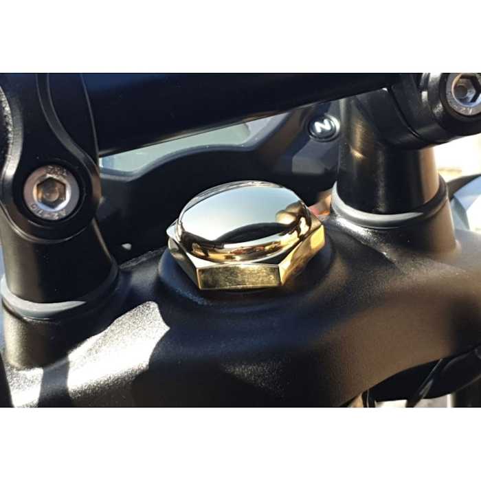 Motone THE BOSS MK.II Steering Stem Nut - Brass - MMU068