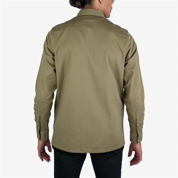 Iron Heart IHSH-385-ODG-BEI (SS24) 9oz Herringbone Military Shirt  Shirts