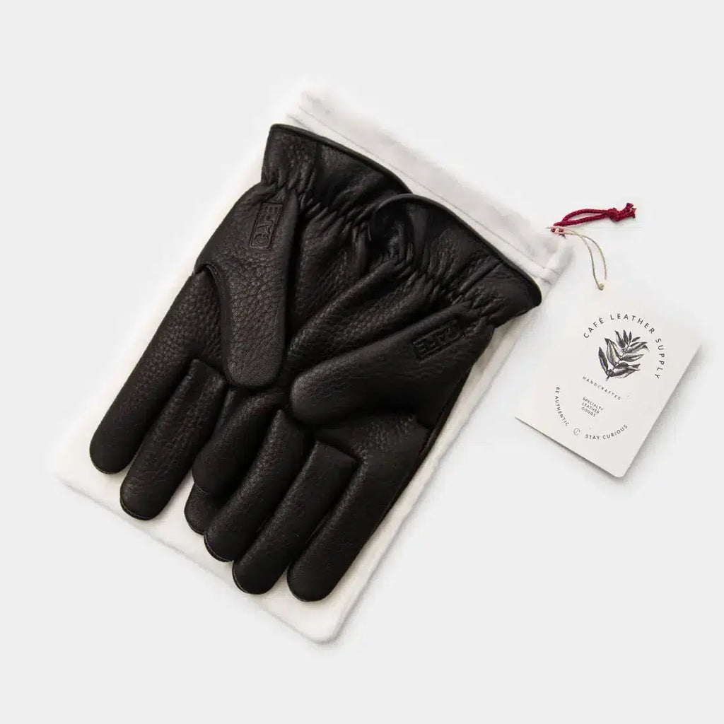 Cafe Leather The Original Deerskin Gloves - Black