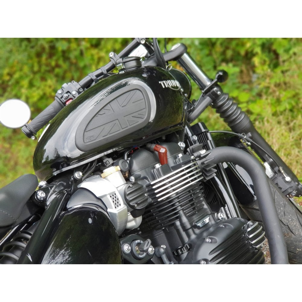 Motone Engine Cover - Black/Polished Rib Contrast Finish - MMU026